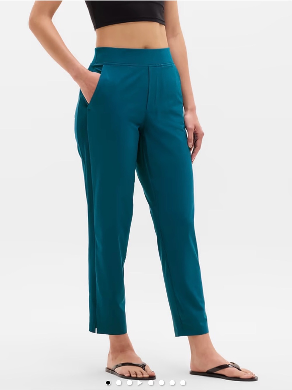 Athleta Blue Brooklyn Lined Mid Rise Pants with Pockets (sz 12)
